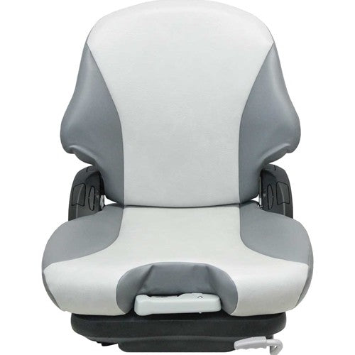 Volvo A25BM Articulated Dump Truck Seat & Mechanical Suspension - Two-Tone Gray Vinyl