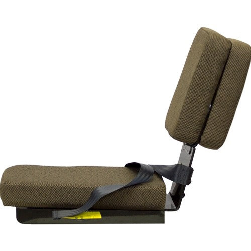 John Deere Tractor/Combine/Cotton Picker Sound-Gard™ Replacement Instructional Seat - Fits Various Models - Brown Cloth