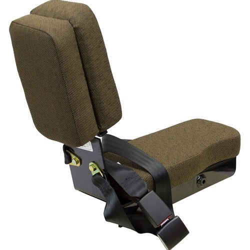 John Deere Tractor/Combine/Cotton Picker Sound-Gard™ Replacement Instructional Seat - Fits Various Models - Brown Cloth