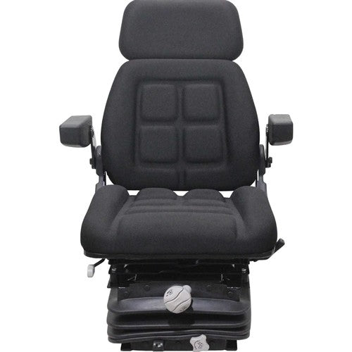 AGCO Allis/White Tractor Seat & Mechanical Suspension - Fits Various Models - Black Cloth