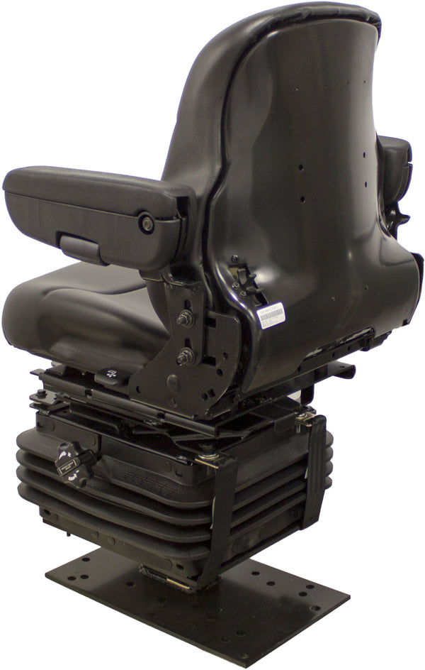 John Deere Loader/Backhoe Replacement Seat & Mechanical Suspension - Fits Various Models - Black Vinyl