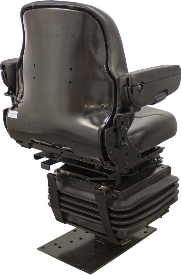 John Deere Loader/Backhoe Replacement Seat & Mechanical Suspension - Fits Various Models - Black Vinyl