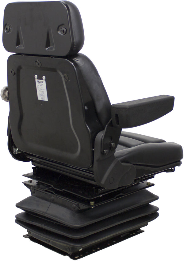 AGCO DT, LT and RT Series Tractor Replacement Seat & Mechanical Suspension - Fits Various Models - Black Vinyl