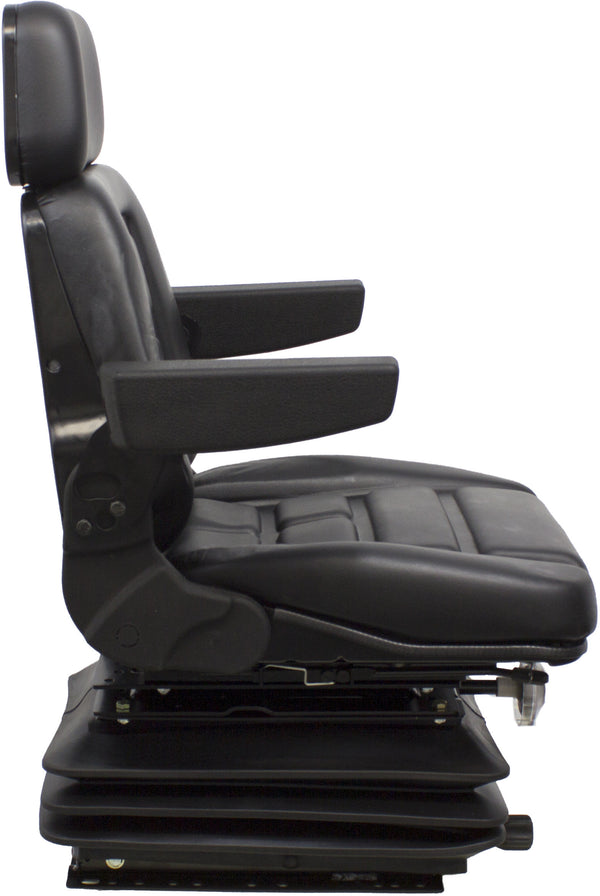 AGCO DT, LT and RT Series Tractor Replacement Seat & Mechanical Suspension - Fits Various Models - Black Vinyl