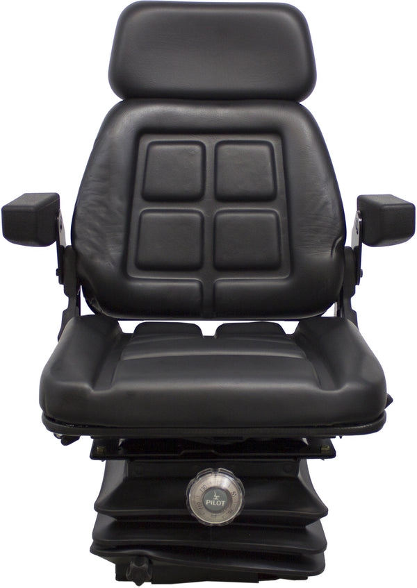 AGCO DT, LT and RT Series Tractor Replacement Seat & Mechanical Suspension - Fits Various Models - Black Vinyl