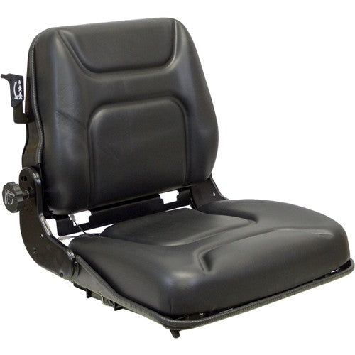 Bomag Roller Replacement Seat & Mechanical Semi-Suspension - Fits Various Models - Black Vinyl