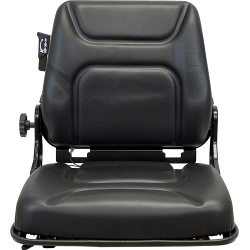 Bomag Roller Replacement Seat & Mechanical Semi-Suspension - Fits Various Models - Black Vinyl