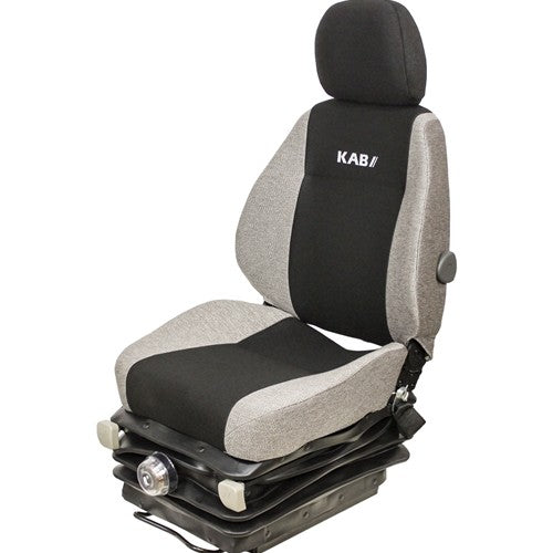 Daewoo Wheel Loader Replacement Seat & Mechanical Suspension - Fits Various Models - Gray Cloth