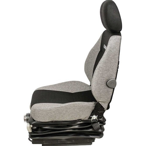 Daewoo Wheel Loader Replacement Seat & Mechanical Suspension - Fits Various Models - Gray Cloth