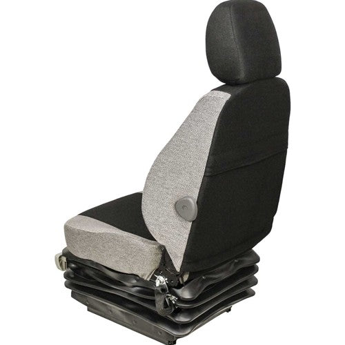 Daewoo Wheel Loader Replacement Seat & Mechanical Suspension - Fits Various Models - Gray Cloth