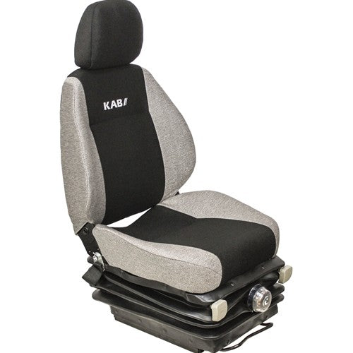 Doosan Articulated Dump Truck Replacement Seat & Mechanical Suspension - Fits Various Models - Gray Cloth