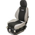 Hitachi Zaxis Excavator Replacement Seat & Mechanical Suspension - Fits Various Models - Gray Cloth