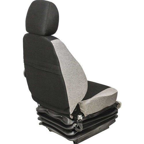 Hyundai Excavator Seat & Mechanical Suspension - Fits Various Models - Gray Cloth
