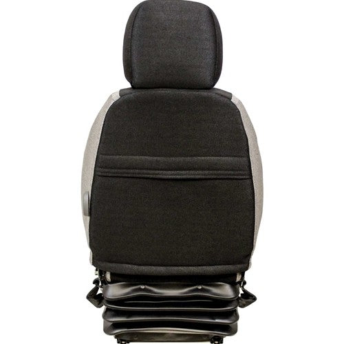 JCB Wheel Loader Seat & Mechanical Suspension - Fits Various Models - Gray Cloth
