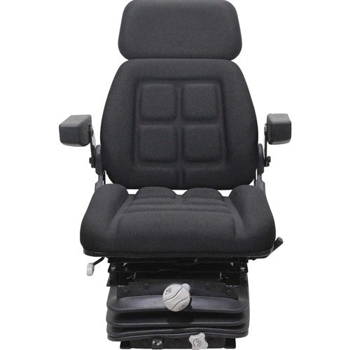 Allis Chalmers 7000 Series Tractor Replacement Seat & Mechanical Suspension - Fits Various Models - Black Fabric