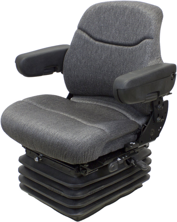 Case IH Tractor Replacement Seat & Air Suspension - Fits Various Models - Gray Cloth