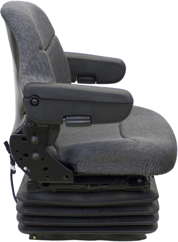 Case IH Tractor Replacement Seat & Air Suspension - Fits Various Models - Gray Cloth