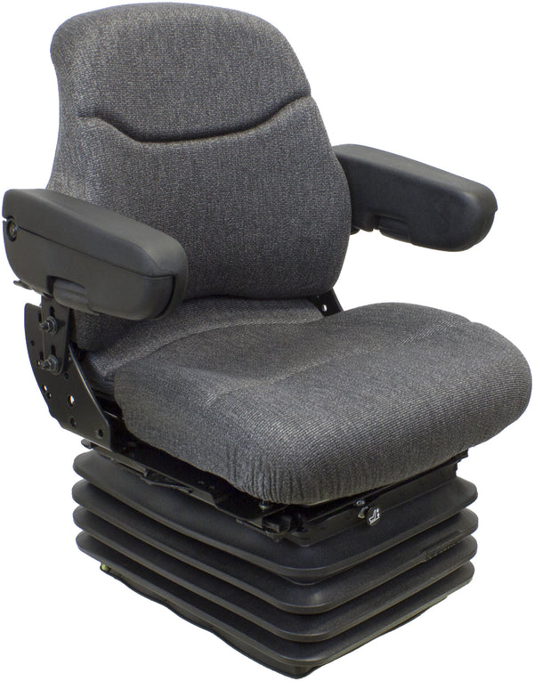 Case IH Tractor Replacement Seat & Air Suspension - Fits Various Models - Gray Cloth