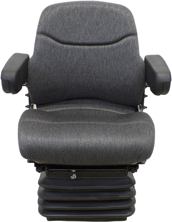 Case IH Tractor Replacement Seat & Air Suspension - Fits Various Models - Gray Cloth