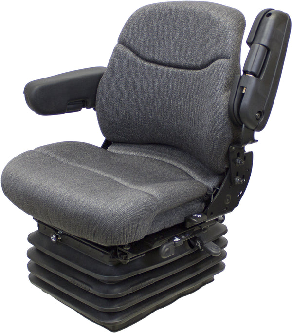 McCormick Tractor Replacement Seat & Air Suspension - Fits Various Models - Gray Cloth