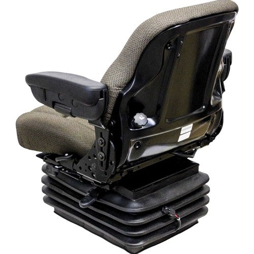 Case IH Tractor Replacement Seat & Air Suspension - Fits Various Models - Brown Cloth