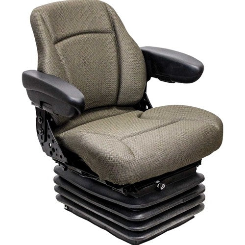 Case IH Tractor Replacement Seat & Air Suspension - Fits Various Models - Brown Cloth