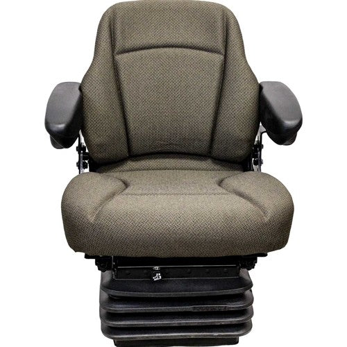 Case IH Tractor Replacement Seat & Air Suspension - Fits Various Models - Brown Cloth