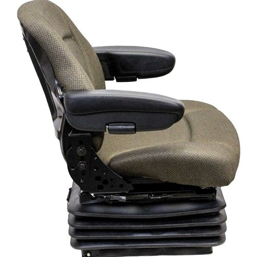 Ford/New Holland Tractor Replacement Seat & Air Suspension - Fits Various Models - Brown Cloth