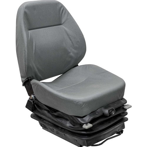 Doosan Wheel Loader Seat & Air Suspension - Fits Various Models - Gray Cloth
