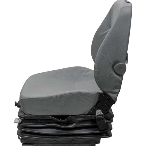 Hyundai Excavator Seat & Air Suspension - Fits Various Models - Gray Cloth