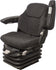 Deutz-Allis Tractor Seat & Air Suspension - Fits Various Models - Black/Gray Cloth