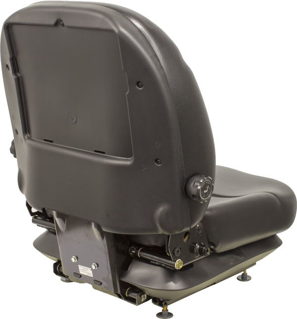 Exmark Lawn Mower Seat & Mechanical Suspension - Fits Various Models - Black Vinyl