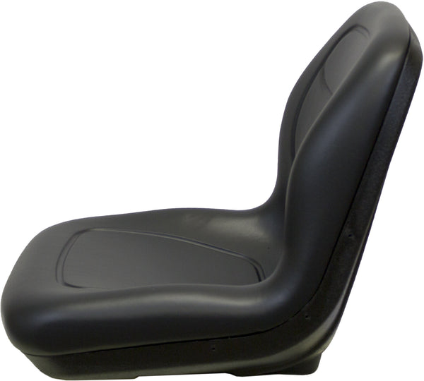 AGCO Lawn Mower Replacement Bucket Seat - Fits Various Models - Black Vinyl