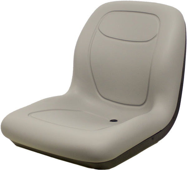 AGCO Lawn Mower Replacement Bucket Seat - Fits Various Models - Gray Vinyl