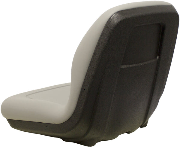 Exmark Lawn Mower Replacement Bucket Seat - Fits Various Models - Gray Vinyl
