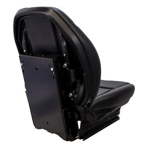 Hustler Lawn Mower Seat & Mechanical Suspension - Fits Various Models - Black Vinyl