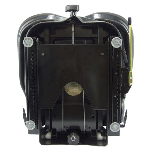 Hustler Lawn Mower Seat & Mechanical Suspension - Fits Various Models - Black Vinyl