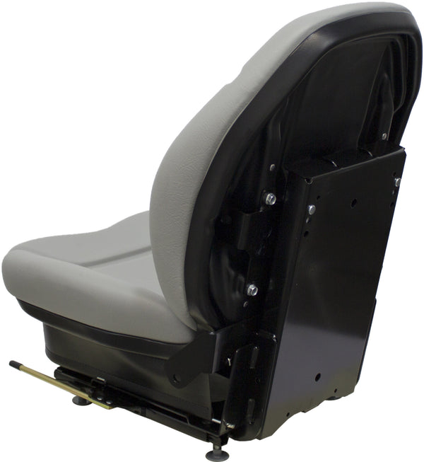 Lull Telehandler Seat & Mechanical Suspension - Fits Various Models - Gray Vinyl