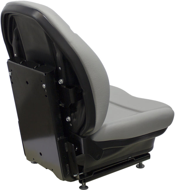 Lull Telehandler Seat & Mechanical Suspension - Fits Various Models - Gray Vinyl