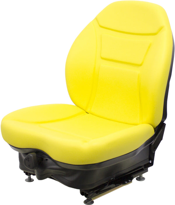 Gravely Lawn Mower Replacement Seat & Mechanical Suspension - Fits Various Models - Yellow Vinyl