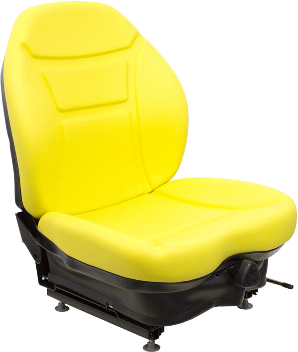 Gravely Lawn Mower Replacement Seat & Mechanical Suspension - Fits Various Models - Yellow Vinyl