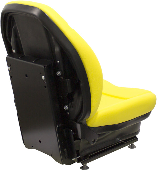 Gravely Lawn Mower Replacement Seat & Mechanical Suspension - Fits Various Models - Yellow Vinyl