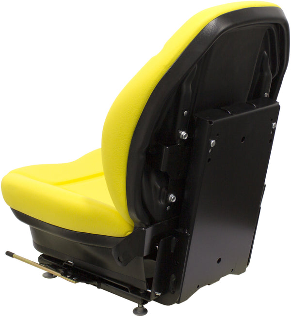 Gravely Lawn Mower Replacement Seat & Mechanical Suspension - Fits Various Models - Yellow Vinyl