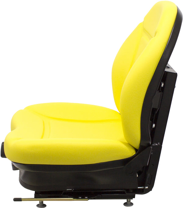 Gravely Lawn Mower Replacement Seat & Mechanical Suspension - Fits Various Models - Yellow Vinyl