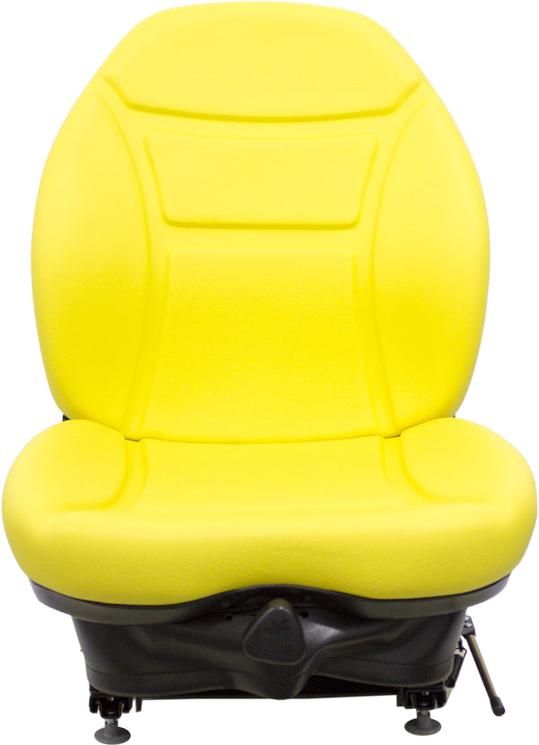 Gravely Lawn Mower Replacement Seat & Mechanical Suspension - Fits Various Models - Yellow Vinyl