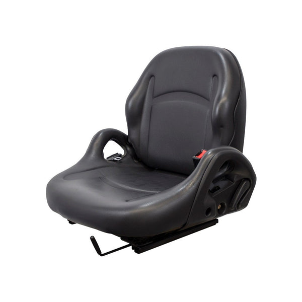 Daewoo Forklift Replacement Seat - Fits Various Models - Black Vinyl