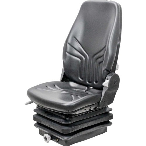 Takeuchi Telehandler Replacement Seat & Mechanical Suspension - Fits Various Models - Black Vinyl