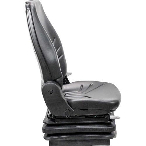 Takeuchi Telehandler Replacement Seat & Mechanical Suspension - Fits Various Models - Black Vinyl