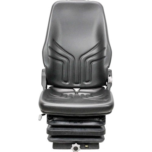 Takeuchi Telehandler Replacement Seat & Mechanical Suspension - Fits Various Models - Black Vinyl