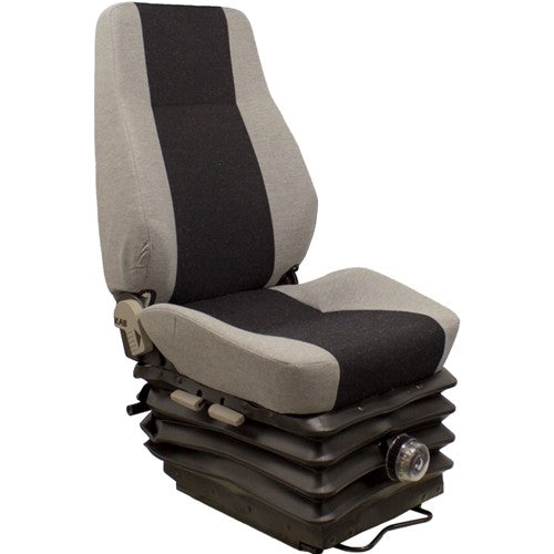 Daewoo Wheel Loader Seat & Mechanical Suspension - Fits Various Models - Gray Cloth